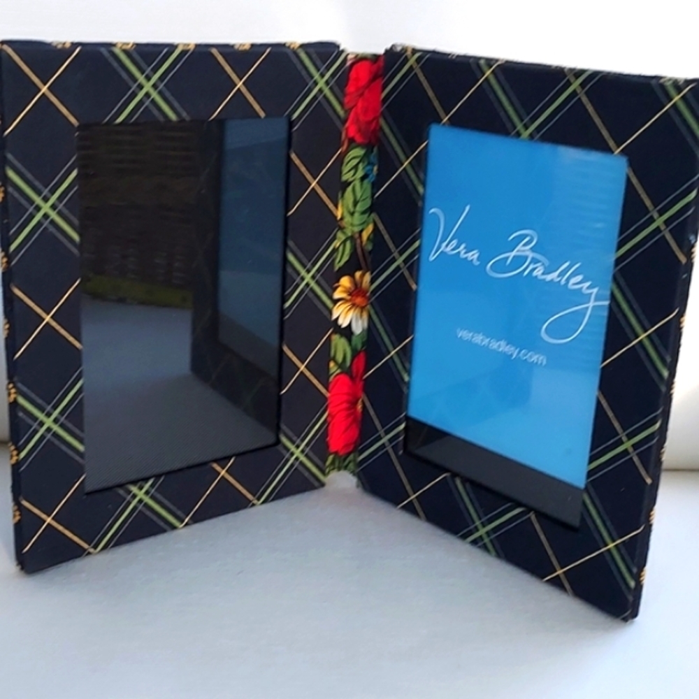 VERA BRADLEY Quilted Travel Double Picture Frame - Picture 2 of 8